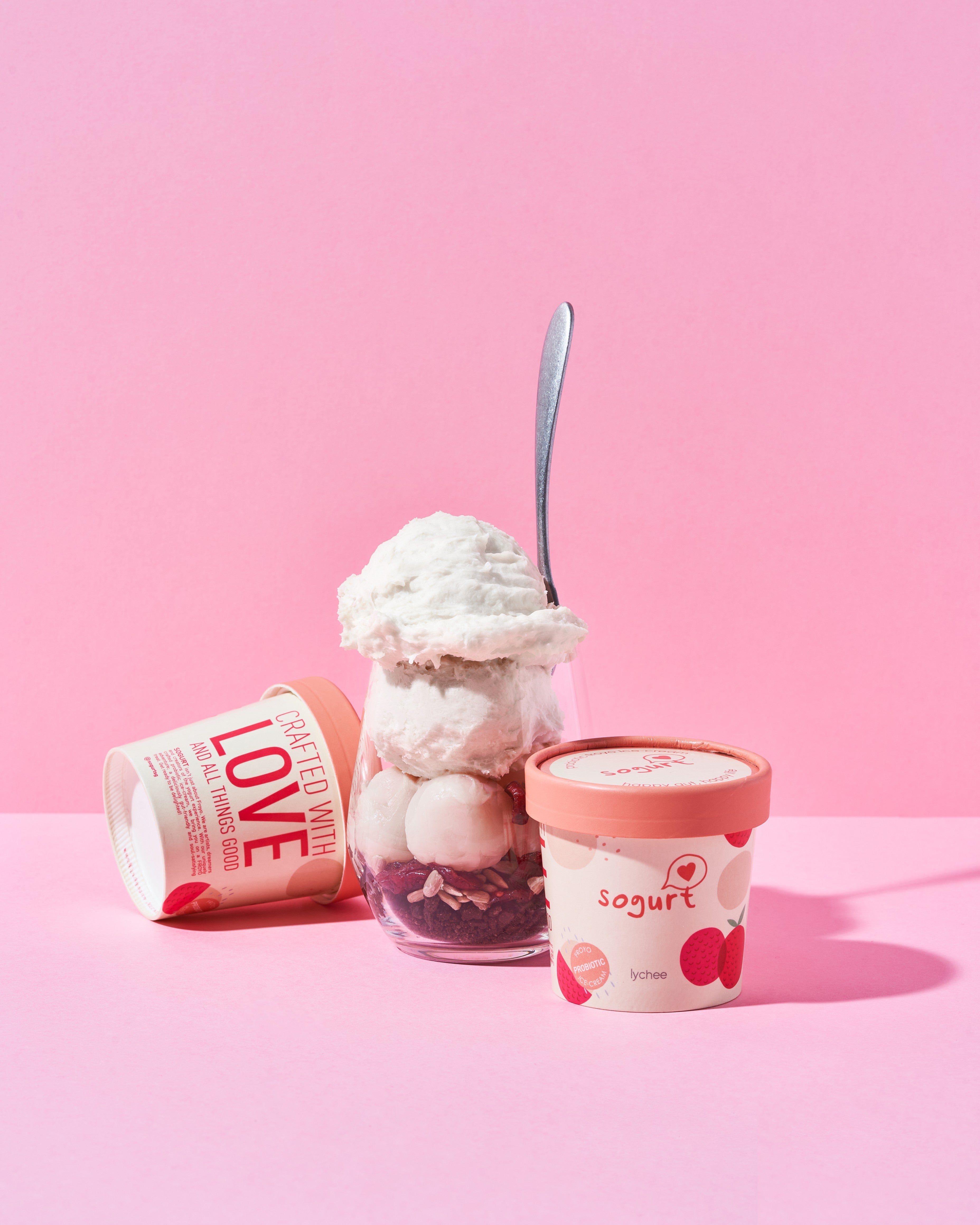 Lychee Ice Cream Pint (473ml) Sogurt Ice Cream