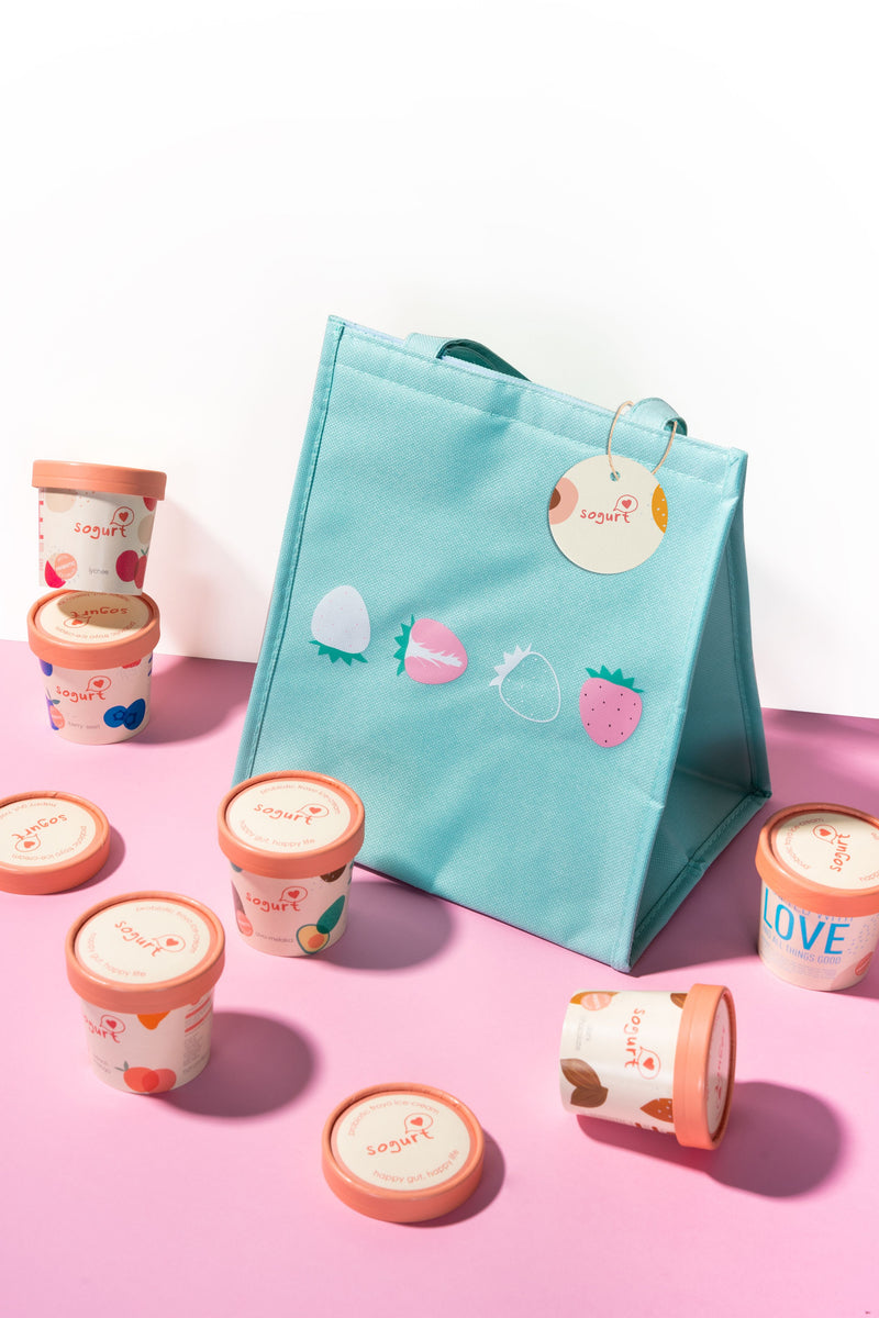 12 Ice Cream Minicups with FREE Cooler Bag Sogurt Ice Cream