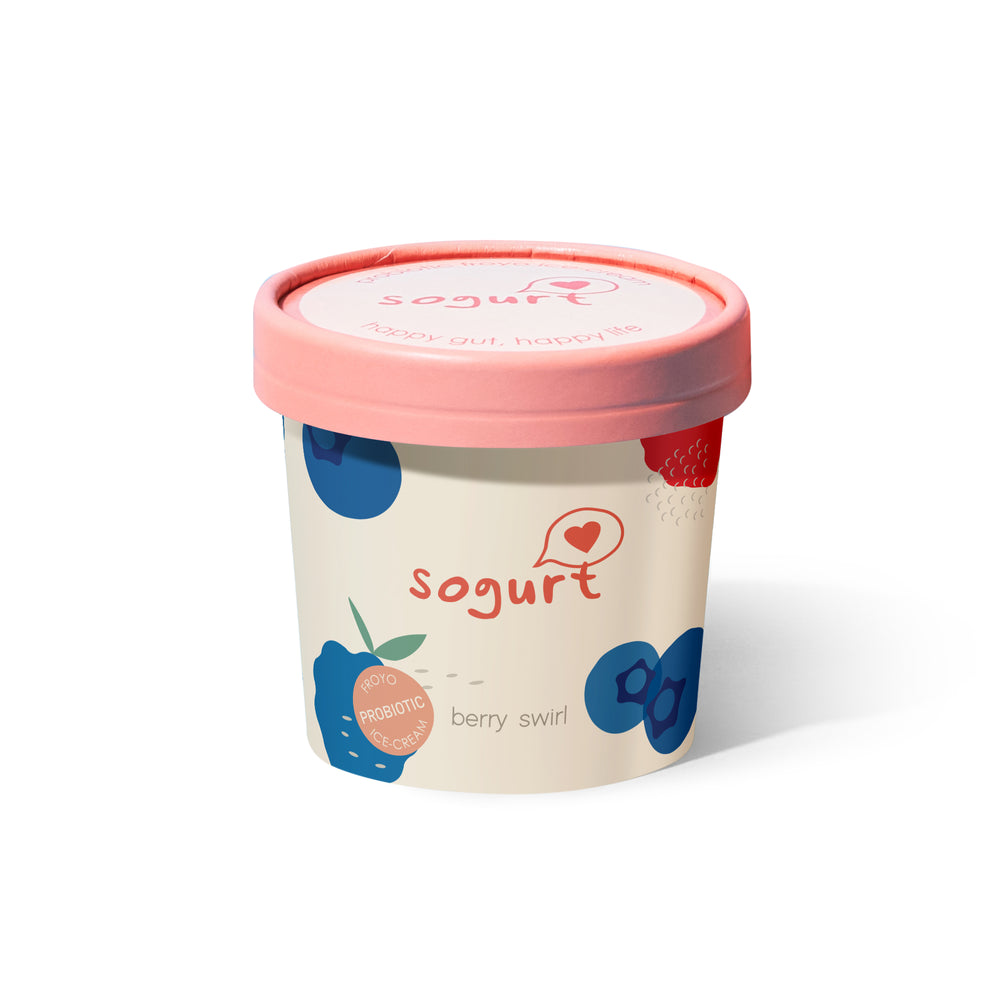 Sogurt Berry Swirl Ice Cream Minicup (120ml) - Yumz