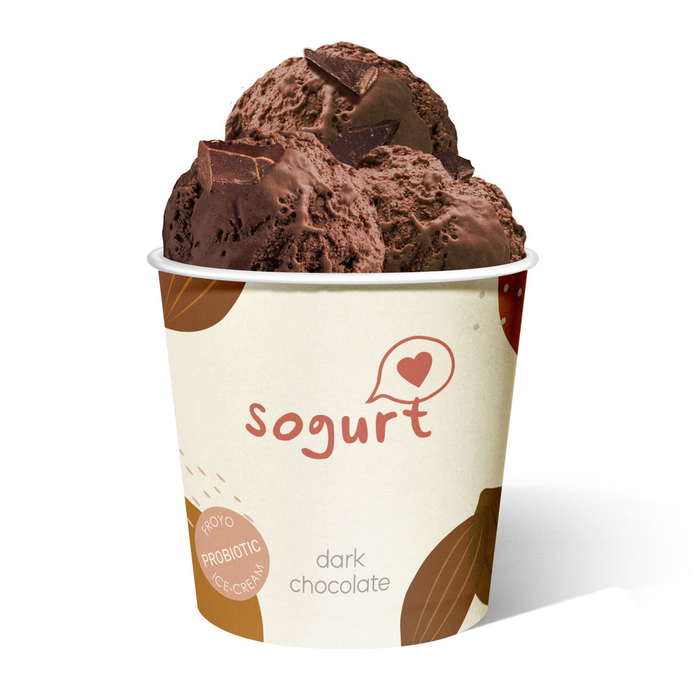 Sogurt Premium  Dark Chocolate Ice Cream Pint 473ml Halal Certified 