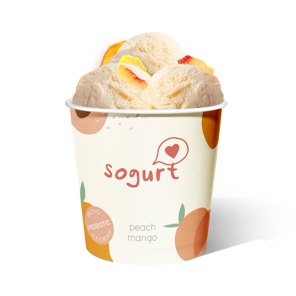 
                  
                    Load image into Gallery viewer, Sogurt Peach Mango Ice Cream Pint 473ml 
                  
                