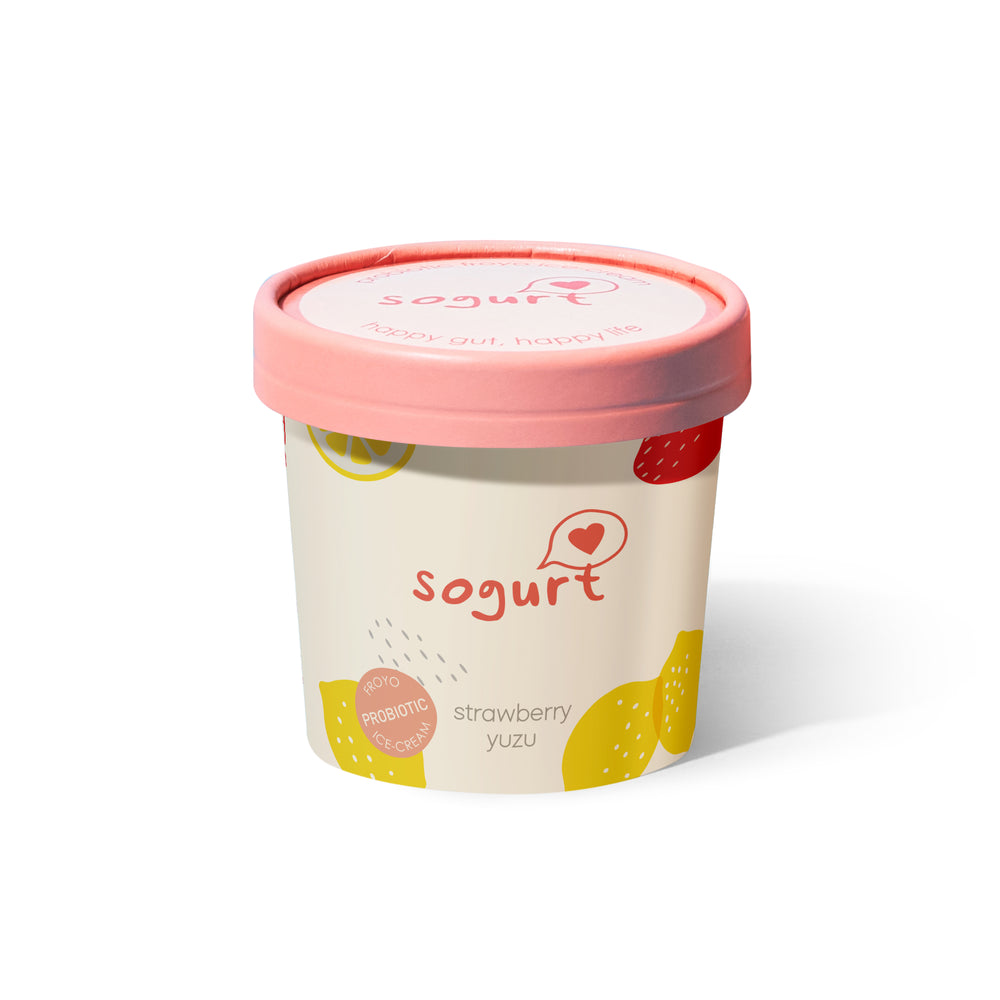 Sogurt Strawberry Yuzu Ice Cream Minicup - 120ml